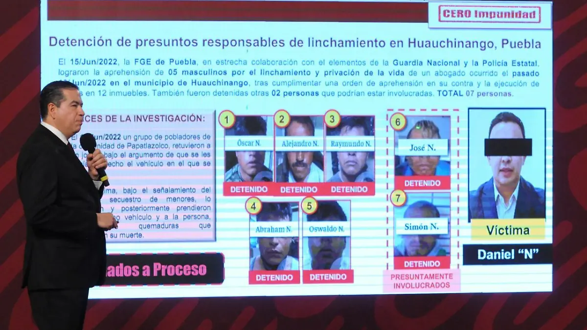 Suman 7 personas detenidas por el linchamiento de Daniel Picazo en Puebla